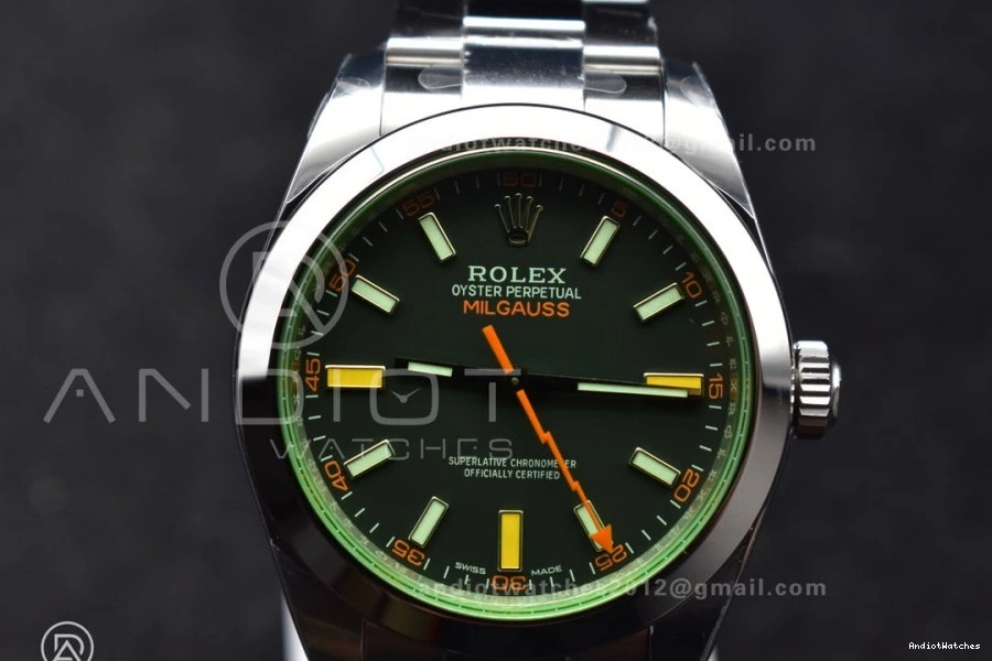 on SS Dial 914 1:1 GV VSF OdorResistant 904L Sapphire Black Edition Bracelet SS SA Milgauss Best Real Green 904L 116400 0511